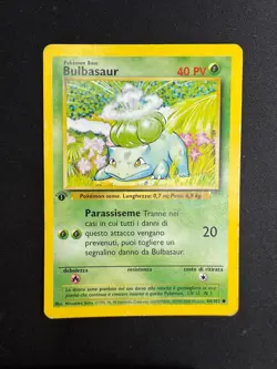 Pokemon Bulbasaur 44/102 Set Base Prima Edizione Wizards ITA Carte Vintage - Image 1
