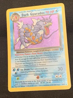 Pokemon TCG Dark Gyarados 8/82 Team Rocket Unlimited Holo Rare NM *SWIRL 🌀* - Image 1