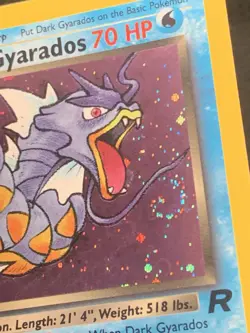 Pokemon TCG Dark Gyarados 8/82 Team Rocket Unlimited Holo Rare NM *SWIRL 🌀* - Image 2