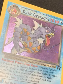 Pokemon TCG Dark Gyarados 8/82 Team Rocket Unlimited Holo Rare NM *SWIRL 🌀* - Image 3