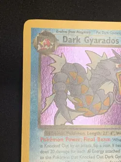 Pokemon TCG Dark Gyarados 8/82 Team Rocket Unlimited Holo Rare NM *SWIRL 🌀* - Image 4