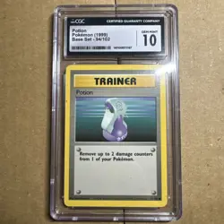 CGC 10 GEM MINT Potion 94/102 Base Set Pokemon Card - Image 1