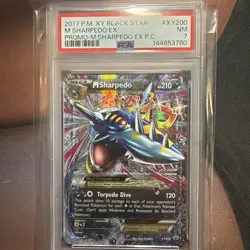Pokemon TCG M Sharpedo EX XY Black Star Promo Holo Mega Beast XY200 PSA 9 - Image 1