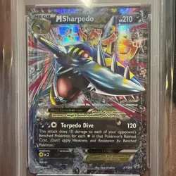 Pokemon TCG M Sharpedo EX XY Black Star Promo Holo Mega Beast XY200 PSA 9 - Image 2