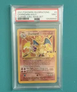 CHARIZARD PSA 9 2021 POKEMON CELEBRATIONS #4/102 CLASSIC COLL BASE HOLO - Image 1