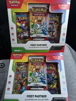 TWO BOXES IN HAND Pokemon TCG: First Partner Illustration Collection: Series 1 - Image 1