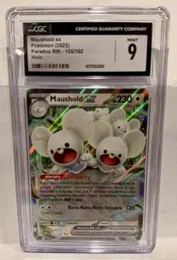 Maushold ex CGC 9 Mint – Paradox Rift 155/182 Holo – Pokemon TCG 2023 – Graded - Image 1