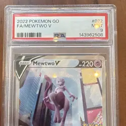 Pokemon TCG Mewtwo V Full Art Holo Ultra Rare 072/078 Pokemon GO PSA 9 2022 - Image 2
