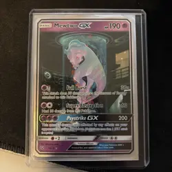 2017 Pokemon Sun & Moon Shining Legends #78 Mewtwo GX Secret Rare - Image 1