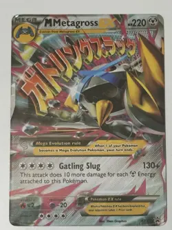 Pokemon M Mega Metagross-EX XY35 Black Star Promo Full Art Holo MP - Image 1
