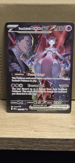 Pokemon TCG Destined Rivals Team Rockets Mewtwo EX Card 231/182 - Image 1