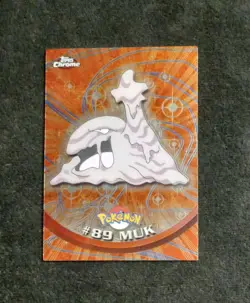 2000 Topps Chrome Pokemon #89 Muk TV Animation Edition - Image 3