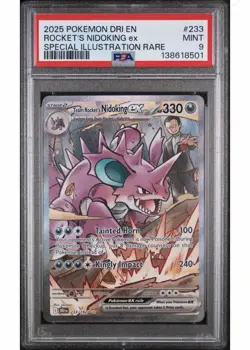 Rocket's Nidoking ex Pokemon Destined Rivals SIR 233/182 PSA 9 Mint - Image 1