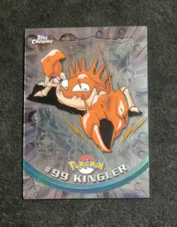 2000 Topps Chrome Pokemon #99 Kingler TV Animation Edition - Image 3