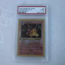 Pokemon TCG 1999 Charizard Base Set Shadowless 1st Edition Holo PSA 9 004/102 - Image 1