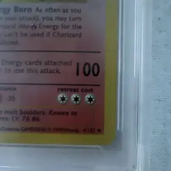Pokemon TCG 1999 Charizard Base Set Shadowless 1st Edition Holo PSA 9 004/102 - Image 2