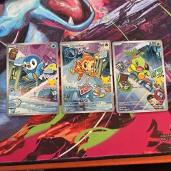 Pokemon First Partner Illustration Collection Promos Chimchar Turtwig Piplup - Image 1