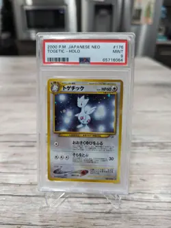 PSA 9 MINT Pokemon TCG Togetic Neo Japanese Holo Rare #176 VINTAGE - Image 1