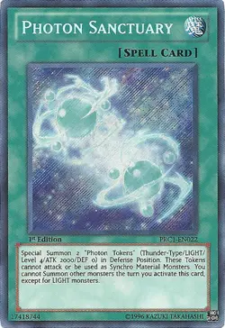 Yugioh! LP Photon Sanctuary - PRC1-EN022 - Secret Rare - 1st Edition Lightly Pla - Image 1