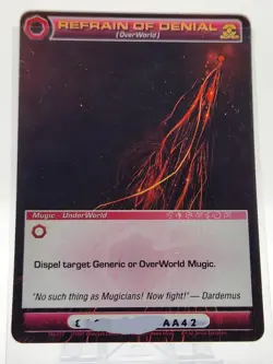 Chaotic Card : Refrain Of Denial Dawn Of Perim Dop Super Rare Mugic Holo - Image 1