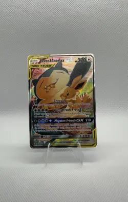 Pokemon Tag Team Promo Card - EEVEE & SNORLAX GX - #SM169 Black Star Full Art - Image 1