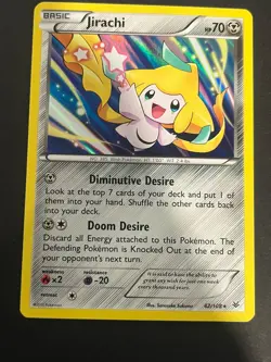 Pokemon TCG Jirachi Roaring Skies Holo Card 42/108 - Image 1