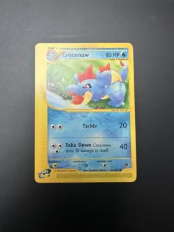 Pokemon TCG Croconaw Expedition Card 74/165 Regular Uncommon - Image 1