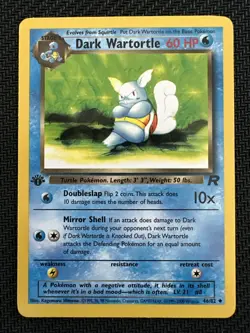Dark Wartortle 46/82 Pokemon Card 1st Ed Team Rocket Uncommon 60 HP - Image 1