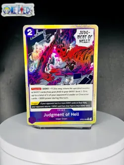 One Piece Card Game 🏴‍☠OP02-089 Judgment of Hell "EVENT" R NM Foil ENGLISH - Image 1