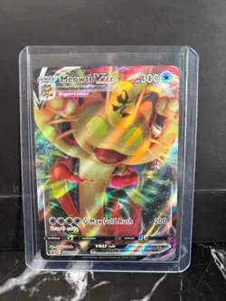 Pokemon Meowth VMAX Gigantamax Holo SWSH005 Promo Card - Image 1