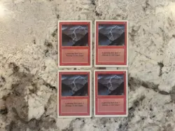 Mtg Lightning Bolt x4 - Magic the Gathering Revised Lightning Bolt Played - Image 1