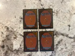 Mtg Lightning Bolt x4 - Magic the Gathering Revised Lightning Bolt Played - Image 2