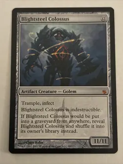 Blightsteel Colossus Mirrodin Besieged 2011 MTG Magic Nm - Image 1
