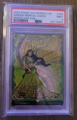 PSA 9 MAGIC-GATHERING LTR ARWEN, MORTAL QUEEN POSTER SHOWCASE-FOIL 742 - Image 1
