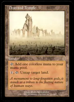 Deserted Temple LP Light Play Odyssey MTG [7035] - Image 1
