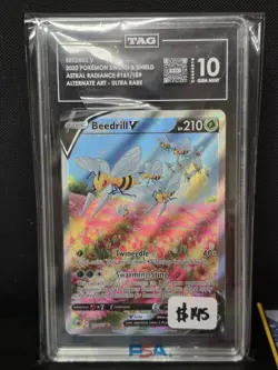 TAG GEM MINT 10 Beedrill V 161/189 Rare Alt Art Ultra Astral Radiance - Image 1