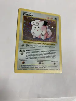 Pokemon TCG Clefairy Base Set Shadowless Unlimited 5/102 Holo Rare MP - Image 2