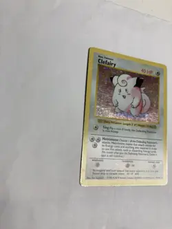 Pokemon TCG Clefairy Base Set Shadowless Unlimited 5/102 Holo Rare MP - Image 5