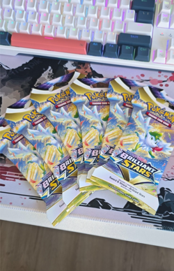 Pokemon TCG: Sword & Shield-Brilliant Stars Sleeved Booster Pack lot 6 PKC DROP 820650809972 - Image 1