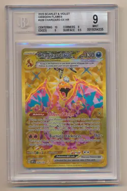 BGS 9 Pokemon Obsidian Flames Holo Hyper Rare Charizard EX 228/197 MINT!! - Image 1