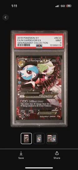 M Gardevoir EX RC31/RC32 Generations Radiant Collection Pokemon tcg - Image 1
