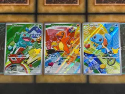 Pokemon First Partner Illustration Charmander Squirtle Bulbasaur 037 038 039 NM - Image 1