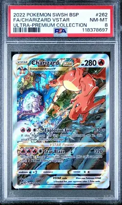 Charizard VSTAR SWSH262 SWSH: Sword & Shield Promo Cards Holo PSA 8 - Image 1