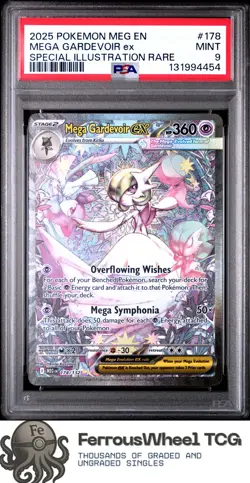 Mega Gardevoir Ex #178 - 2025 Pokemon Meg En-Mega Evolution - PSA 9 - Image 1