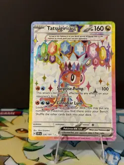 Pokemon TCG Tatsugiri ex 226/191 Sv08: Surging Sparks Holo NM - Image 1