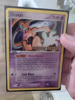Pokemon Mewtwo 1999 Black Star Promo/Deoxys 16/107 Movie Promo Stamped, Damaged - Image 3