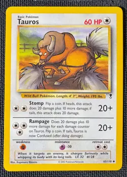 TAUROS 65/110 UNCOMMON LEGENDARY COLLECTION POKEMON LP - Image 1