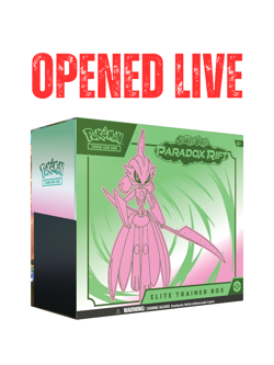 [Opened Live] Pokemon TCG: Paradox Rift Iron Valiant Elite Trainer Box 820650854163 - Image 1