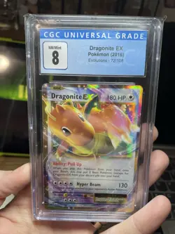 Dragonite EX 72/108 XY Evolutions CGC 8 N/Mint Graded Pokemon Card! Nintendo TCG - Image 2