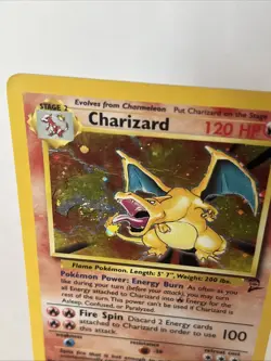 Pokemon Charizard 4/130 Base Set 2 Holo MP w/Holo Swirl - Image 2